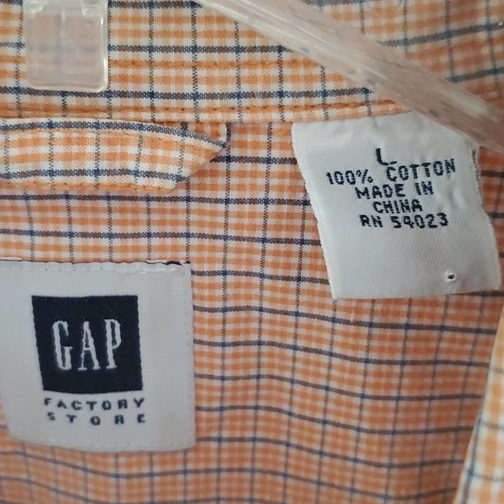 GAP factory plaid short sleeve shirt - Picture 6 of 8
